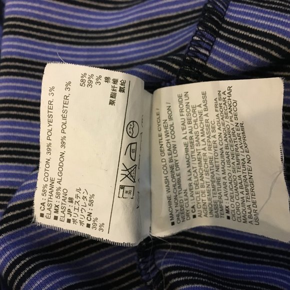 Old Navy ¾ Sleeve Blue & Black Stripe Sheath Dress - Picture 9 of 9